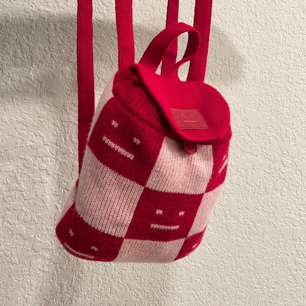 Acne Studios - Face Kaba Checked Wool-Jacquard Backpack